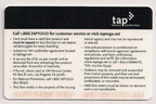 LACMTA (Metro) TAP (Transit Access Pass) RFID card (reverse side)